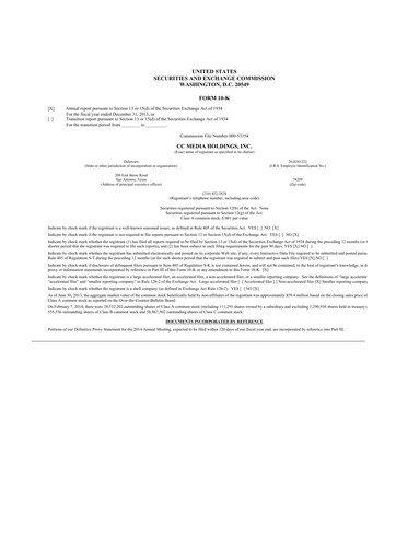 Thumbnail iHeartMedia
 10-K Annual Report 2013