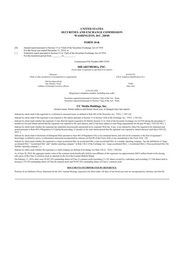 Thumbnail iHeartMedia
 10-K Annual Report 2014