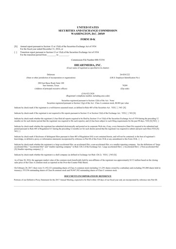 Thumbnail iHeartMedia
 10-K Annual Report 2016