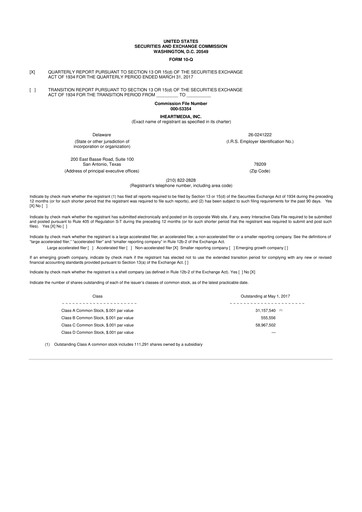 Thumbnail iHeartMedia
 10-Q Quarterly Report FY2017 