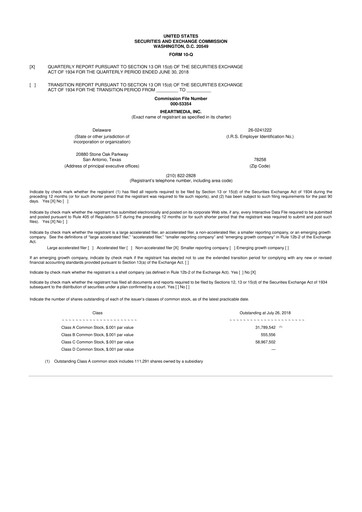 Thumbnail iHeartMedia
 10-Q Quarterly Report FY2018 