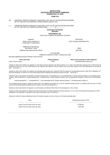 Thumbnail iHeartMedia
 10-Q Quarterly Report FY2019 