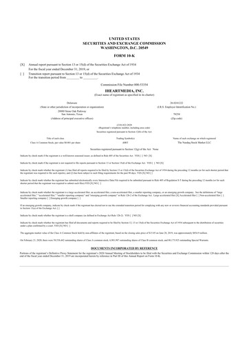 Thumbnail iHeartMedia
 10-K Annual Report 2019