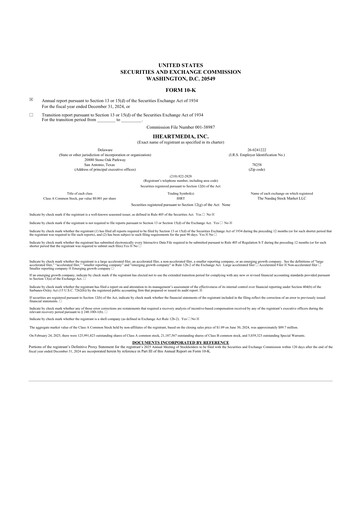 Thumbnail iHeartMedia
 10-K Annual Report 2024