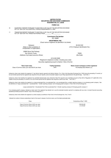 Thumbnail iHeartMedia
 10-Q Quarterly Report FY2025 