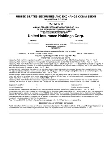 Thumbnail American Coastal Insurance Corporation 10-K Annual Report 2014