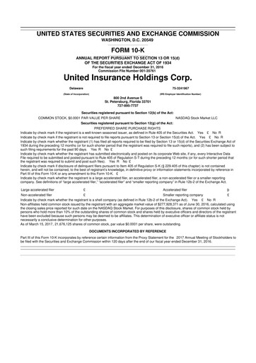 Thumbnail American Coastal Insurance Corporation 10-K Annual Report 2016