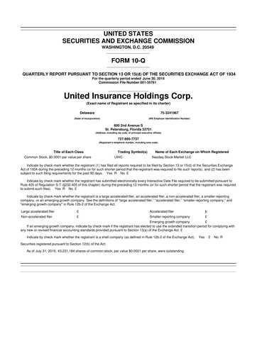 Thumbnail American Coastal Insurance Corporation 10-Q Quarterly Report FY2019 