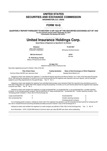 Thumbnail American Coastal Insurance Corporation 10-Q Quarterly Report FY2019 