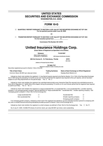 Thumbnail American Coastal Insurance Corporation 10-Q Quarterly Report FY2020 
