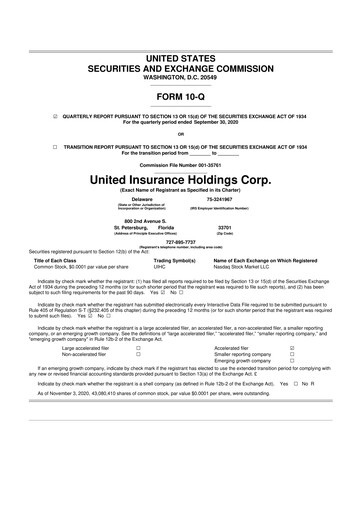 Thumbnail American Coastal Insurance Corporation 10-Q Quarterly Report FY2020 