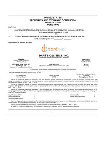 Vorschaubild Dare Bioscience
 10-Q Quartalsbericht 2025 