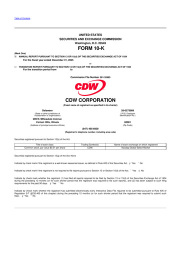 Thumbnail CDW Corporation 10-K Annual Report 2025