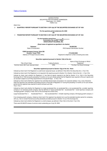 Thumbnail Orion Group Holdings

 10-Q Quarterly Report FY2020 