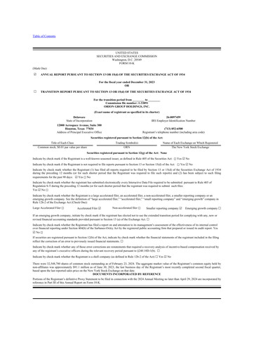 Thumbnail Orion Group Holdings

 10-K Annual Report 2023