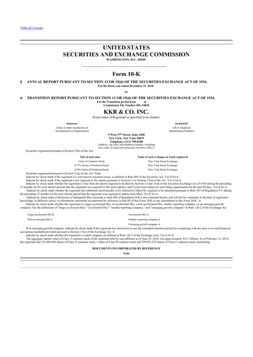 Thumbnail KKR & Co. 10-K Annual Report 2018