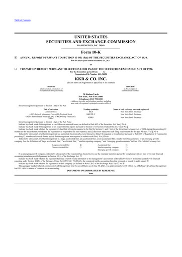 Thumbnail KKR & Co. 10-K Annual Report 2021