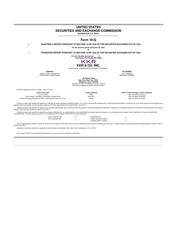 Thumbnail KKR & Co. 10-Q Quarterly Report FY2022 