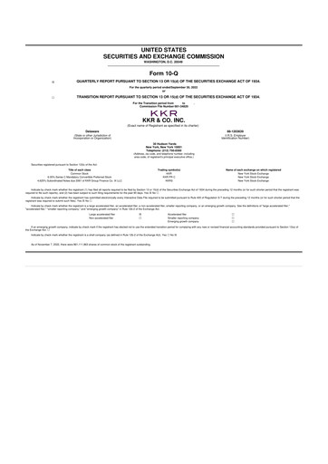 Thumbnail KKR & Co. 10-Q Quarterly Report FY2022 