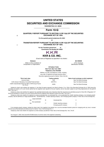 Thumbnail KKR & Co. 10-Q Quarterly Report FY2023 