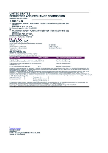 Miniature KKR & Co. 10-Q Rapport trimestriel 2026 