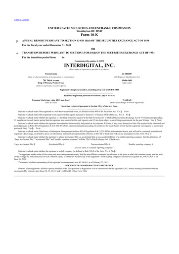 Thumbnail InterDigital
 10-K Annual Report 2011