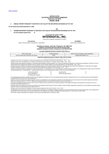 Thumbnail InterDigital
 10-K Annual Report 2025