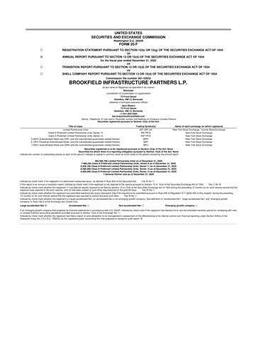 Thumbnail Brookfield Infrastructure Partners
 20-F Annual Report 2025