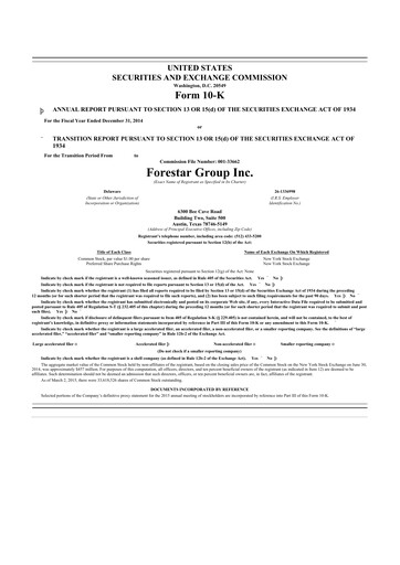 Thumbnail Forestar Group
 10-K Annual Report 2014