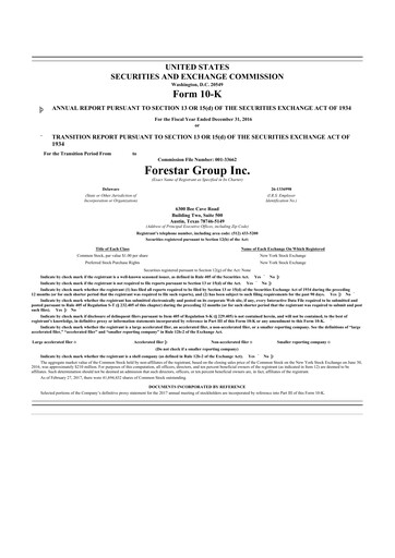 Thumbnail Forestar Group
 10-K Annual Report 2016