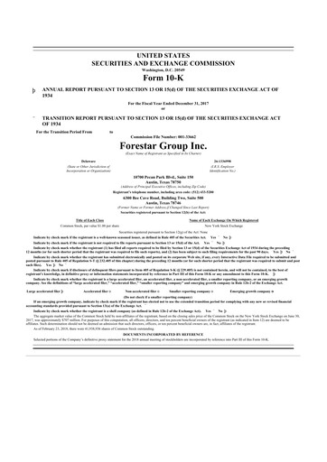 Thumbnail Forestar Group
 10-K Annual Report 2017