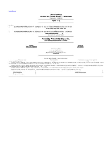 Thumbnail Kennedy Wilson 10-Q Quarterly Report FY2021 