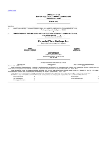 Thumbnail Kennedy Wilson 10-Q Quarterly Report FY2022 