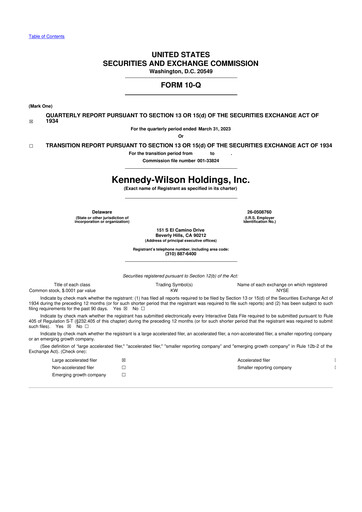 Thumbnail Kennedy Wilson 10-Q Quarterly Report FY2023 