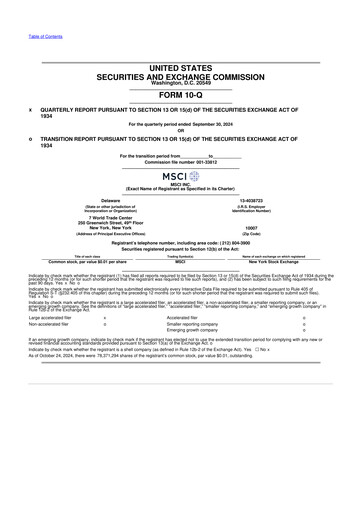 Thumbnail MSCI 10-Q Quarterly Report FY2024 