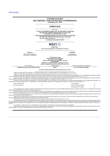 Thumbnail MSCI 10-K Annual Report 2024