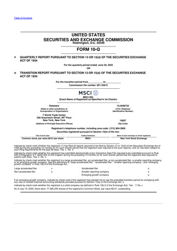 Thumbnail MSCI 10-Q Quarterly Report FY2025 