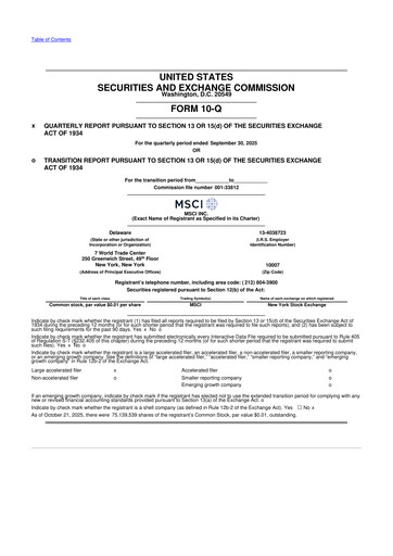 Thumbnail MSCI 10-Q Quarterly Report FY2025 