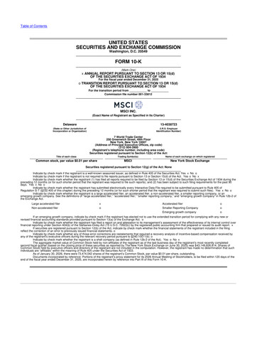 Thumbnail MSCI 10-K Annual Report 2025