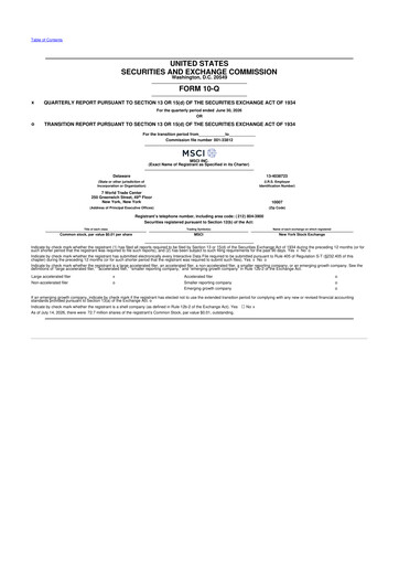 Thumbnail MSCI 10-Q Quarterly Report FY2026 