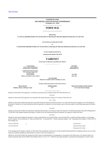 Miniature Fabrinet
 10-K Rapport annuel 2023