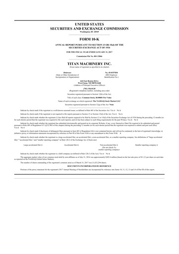 Thumbnail Titan Machinery 10-K Annual Report 2017