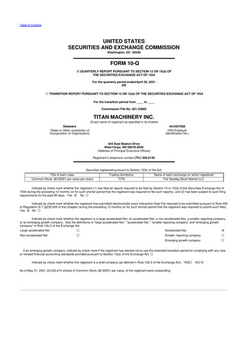 Thumbnail Titan Machinery 10-Q Quarterly Report FY2022 
