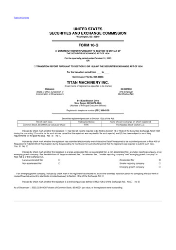 Thumbnail Titan Machinery 10-Q Quarterly Report FY2024 