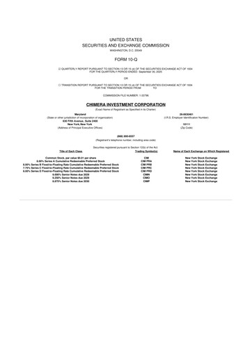 Vorschaubild Chimera Investment Corporation 10-Q Quartalsbericht 2025 