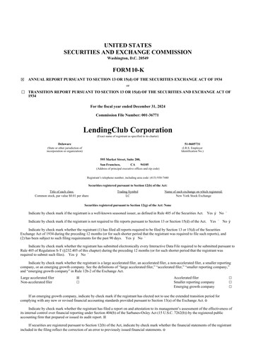 Thumbnail LendingClub
 10-K Annual Report 2024
