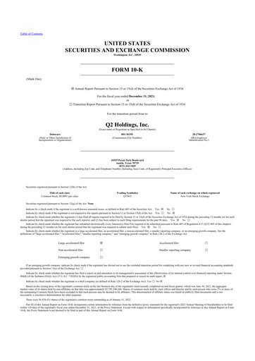 Thumbnail Q2 10-K Annual Report 2021