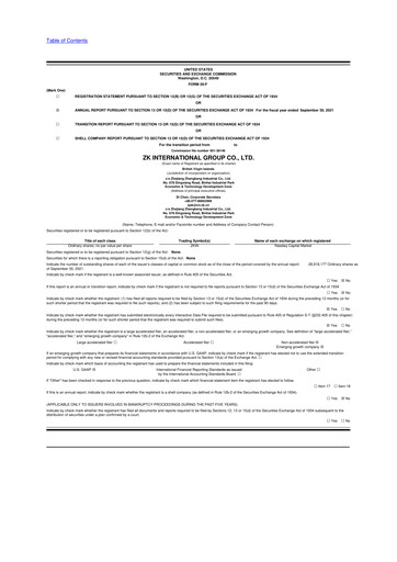 Thumbnail ZK International Group 20-F Annual Report 2021