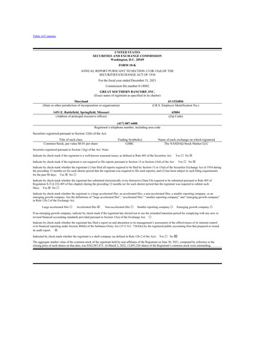 Thumbnail Great Southern Bancorp 10-K Annual Report 2021