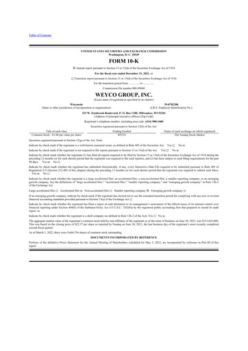 Vorschaubild Weyco Group 10-K Jahresbericht 2020